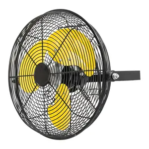 12 Inch High Velocity Industrial Wall Fan - 2400 CFM - 3 Speed - Industrial, Commercial Use - UL Safety Listed, 6 FT Cord