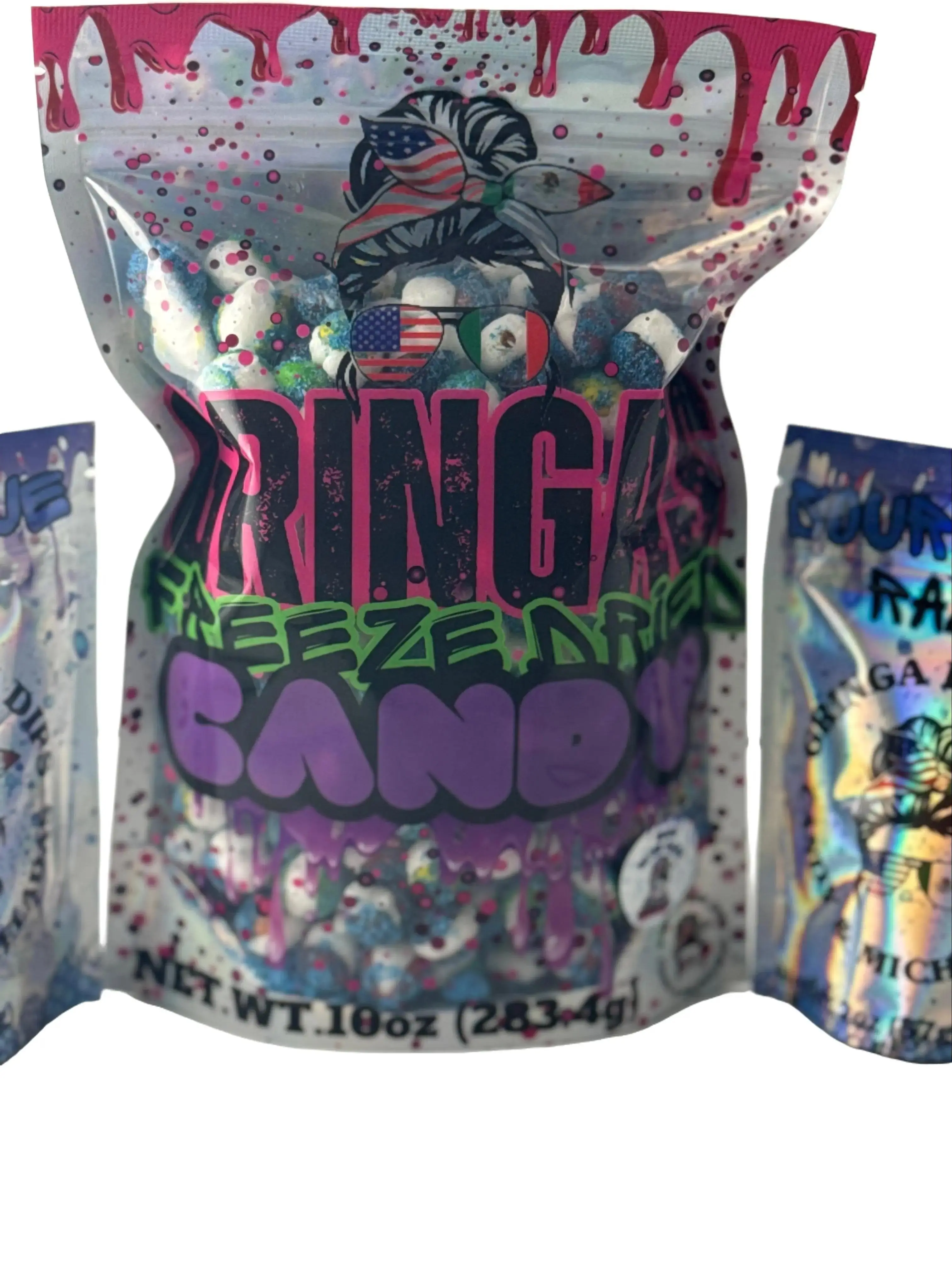 Queen Gringas Blue Razz skitz and Freeze Dried Skitz candy