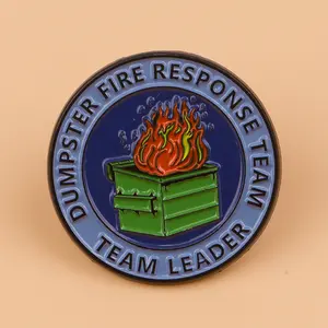 Valentine's Dumpster Fire Pins Bulks Humorous Appreciation Gift for Nurse Teacher Coworkers Team Leader Trash Fire Alloy Brooch Pin Emotional Support for Back to Work School Decorative Jewelry Accessories for Decorate Jackets Hats Backpacks