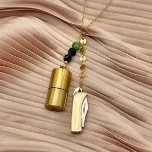 Rebel Kit Necklace-Emerald Beads