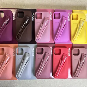 Cute RHODE Beauty Silicone Phone Case with Lip Gloss Holder for iPhone 11 12 13 14 15 16 17 Pro Max – Everyday Carry Design