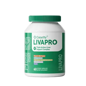 Cozycity LIVAPRO Triple Action Liver Support Complex - Milk Thistle & Artichoke Capsules for Daily Liver Wellness & Metabolic Support, 60 Vegan Capsules