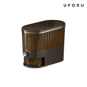 UFORU Press Type Airtight Plated Rice Dispenser 11Lbs/22Lbs Dual Sizes BPA-Free Grain Cereal Storage Container with Measuring Cup for Kitchen Pantry Soybean Corn Dry Food Organizationdealsforyou#SummerWins