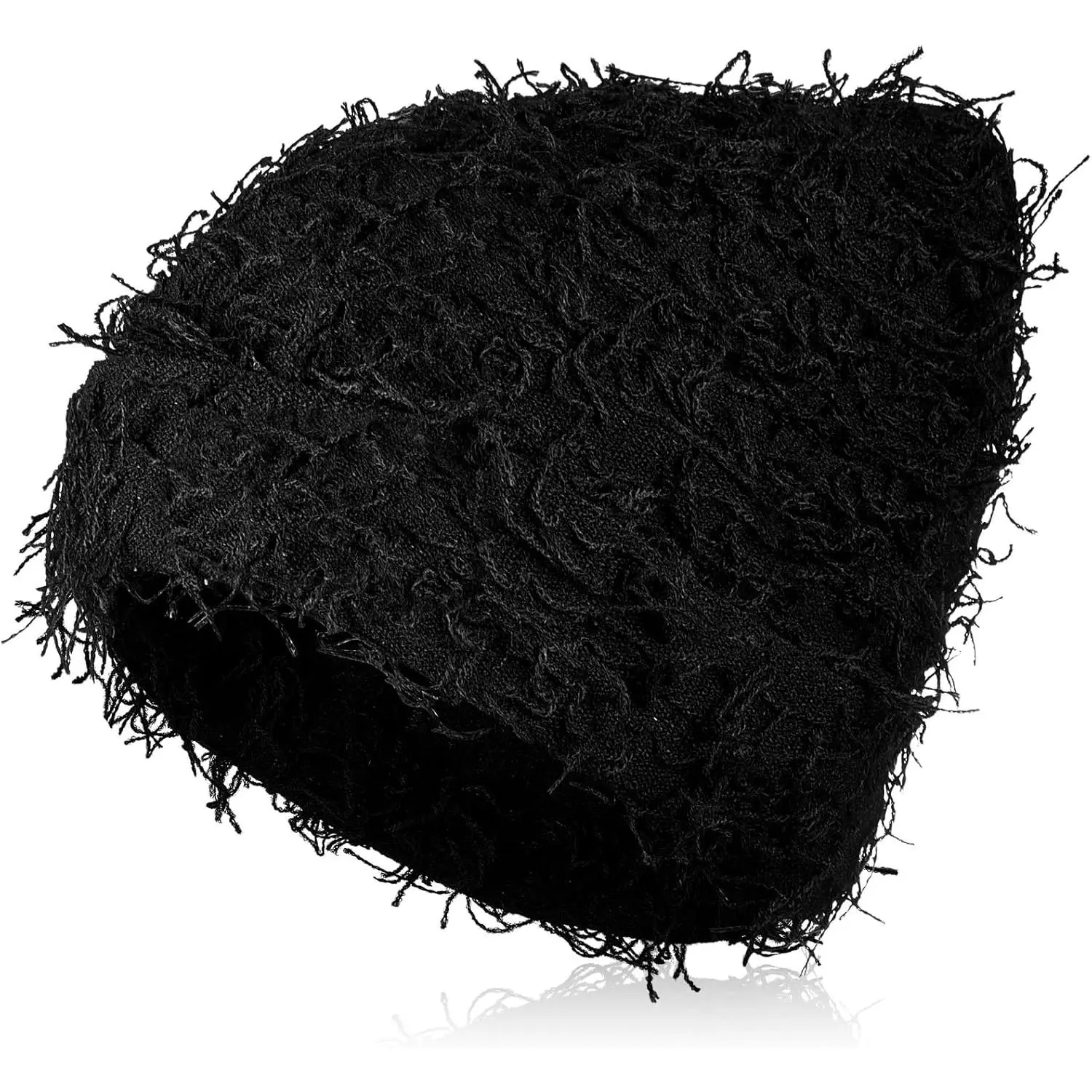 Distressed Knitted Beanie Fuzzy Winter Hats Thick Warm Y2k Beanie Snow Knit Cap Skull for Women Men