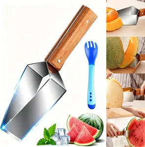 No More Messy Watermelon! 2-in-1 Watermelon Cutter Slicer, Effortless Cube Cutter for Summer Parties & Picnics