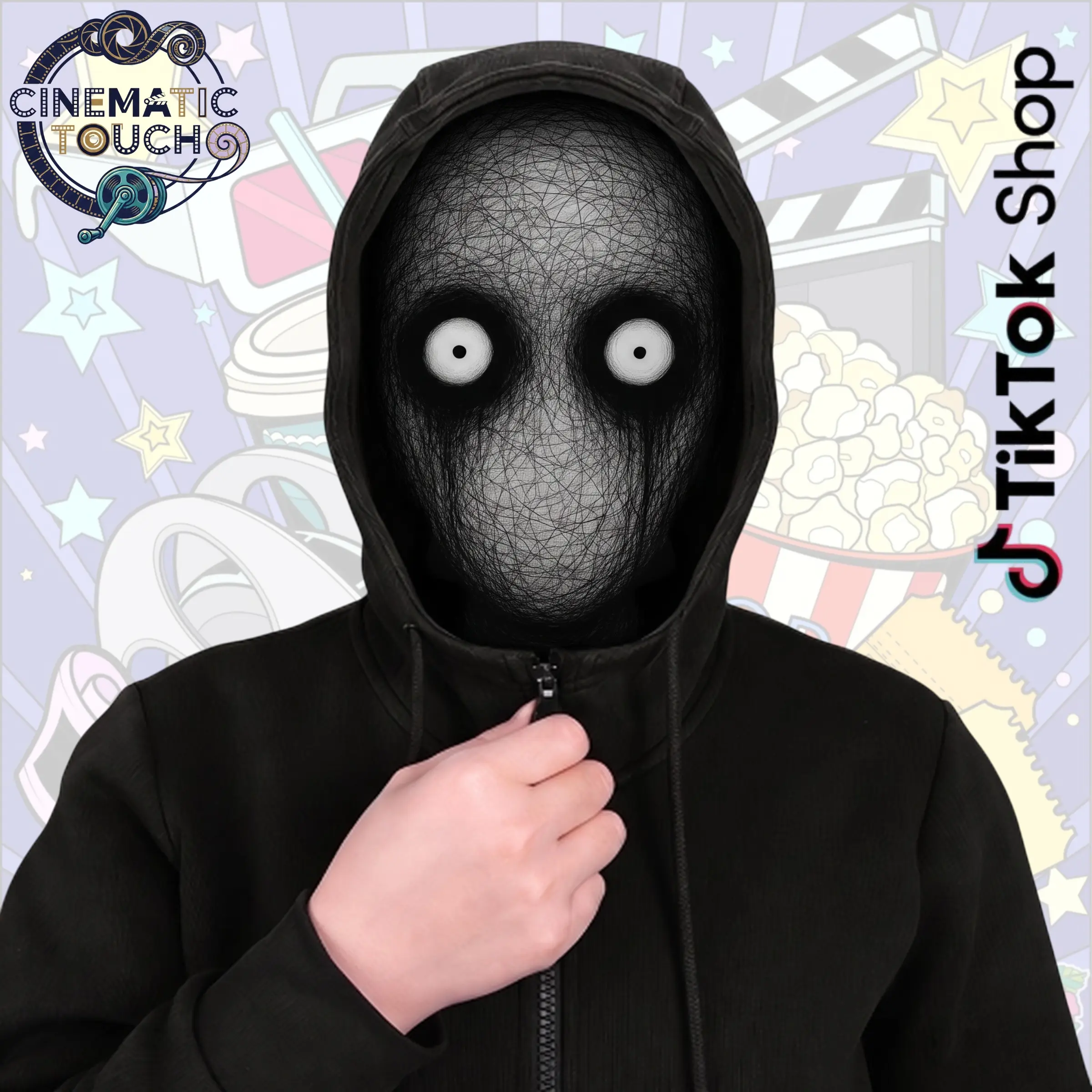 Full Face Horror Mask, Seamless Balaclava for Horror Fans, Scary Cosplay for Halloween