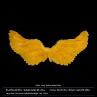 Golden yellow swallow-shaped wings