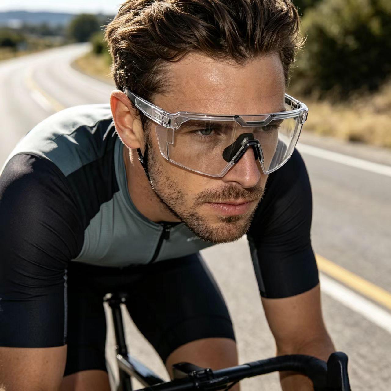 Unisex Oversize Frame Aviator Safety Sunglasses - Men's Accessories, Mens Gifts, Ideal for Cycling, Driving