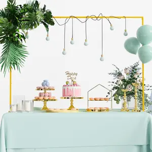 Over the Table Rod Stand with Clamps Adjustable 13''-42'' Tall 29"-98" Length  Table Arch  for Wedding Birthday Party Halloween Christmas Decoration