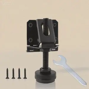 Adjustable Furniture Leveling Feet - Heavy Duty 4000lb Capacity - 4 Pack Black Levelers for Workbench Cabinet - Reusable Height Adjustable Legs - Stable Support for Pool Table Machine Bench sponge cushion ratchet  strap t25  screw tape  adhesive