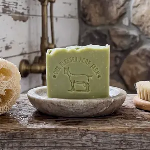 One Blessed Acre Farm Honeysuckkle Goat Milk Bar Soap, 4.5 oz Body Care Cleansing Body Wash Gentle Floral Scent Skin Care Skin Repair