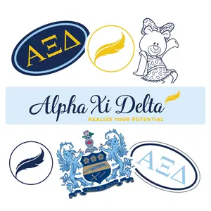 Alpha Xi Delta Sorority Brand Focus Sticker Sheet