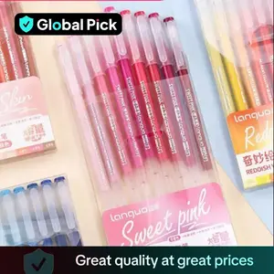 Gel Ink Pen Set, 1 Set 0.5mm Fine Tip Pen, Quick Dry Waterproof Drawing Pen, Office Stationery & Supplies for Students Home School Dormitory