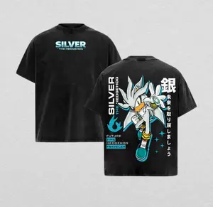 Silver the Hedgehog Cotton Washed T-Shirt, Hoodie, Vintage Graphic Tee Washed for Fans of Sonic the Hedgehog Game, Printed Oversize Streetwear Top, Retro Gamer Unisex T-Shirt Hot 2026 3YY