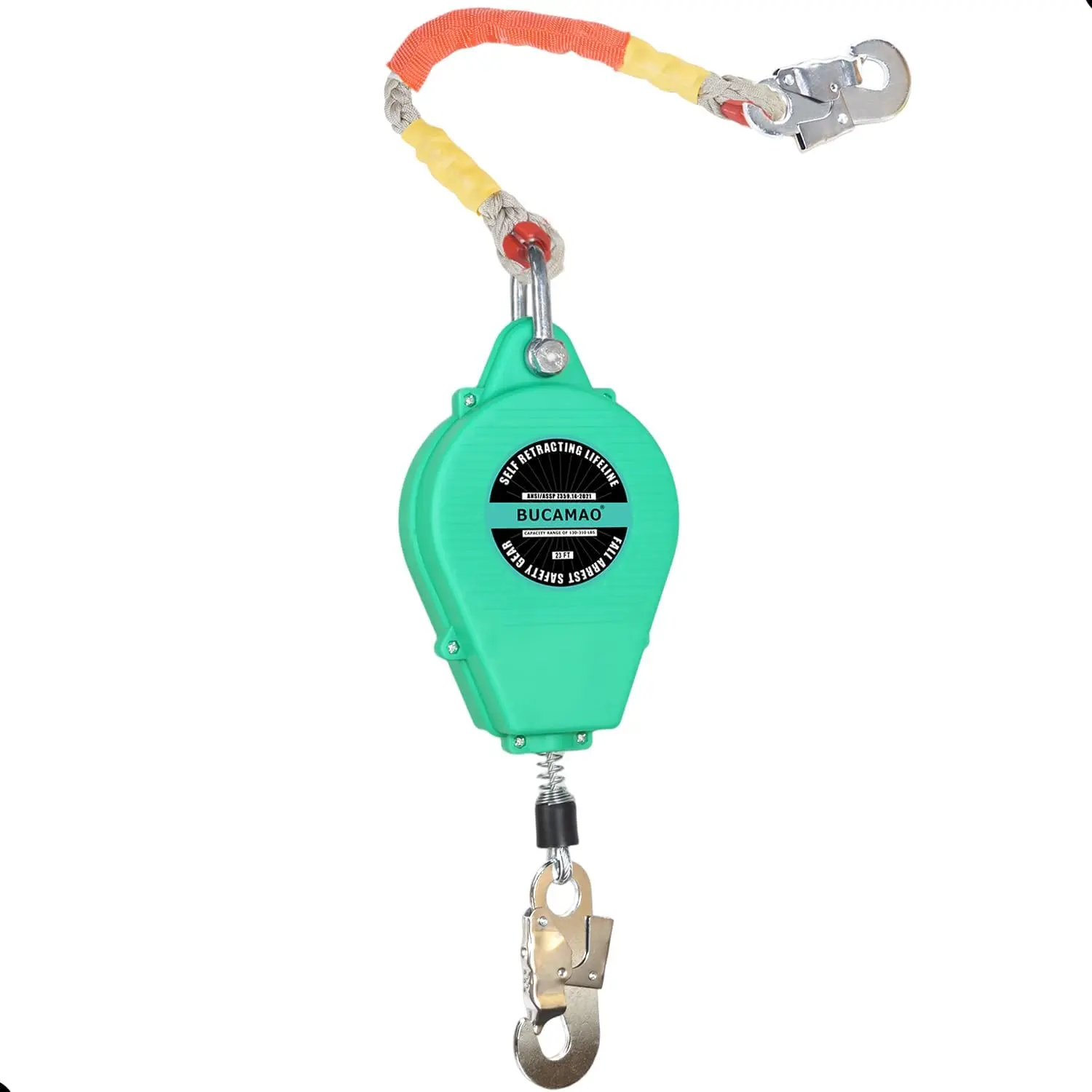 Steel Wire Self Retracting Lifeline, 23FT Retractable Lanyard | Srl Fall Protection, Retractable Safety Lanyard, Safety Harness Yoyo, Safety Harness Fall Protection Kit, Fall Arrestor