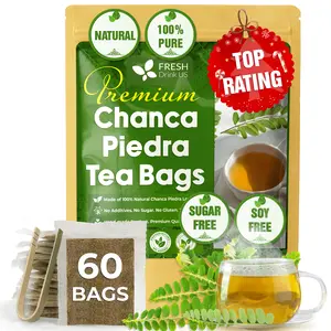 60 Tea bags Dried Chanca Piedra Leaves, Chanca Piedra Tea “Stone Breaker” 100% Natural & Pure. Made with Natural Material Tea Bags. No Sugar, No Caffeine, No Gluten, Vegan.