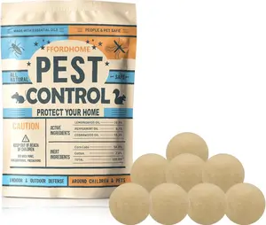 FFORDHOME Pest Control Moth Balls for Outdoor Use - 8 Balls - Keep Away Mice Rats Roaches Ants Spiders Mosquitoes - All Natural People Pet Safe