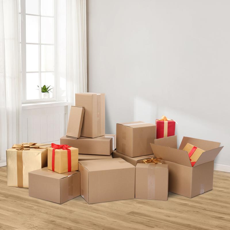 Ubesgoo 100 Corrugated Paper Boxes 4x4x4" Packaging, Moving for Home or Business,Yellow,Kraft brown Ubesgoo 100 Corrugated Paper Boxes 4x4x4" Packaging, Moving for Home or Business,Yellow,Kraft brown