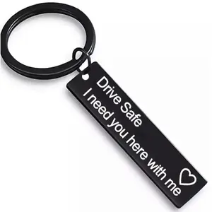 USA SELLER - “Drive Safe” Stainless Steel Keychain