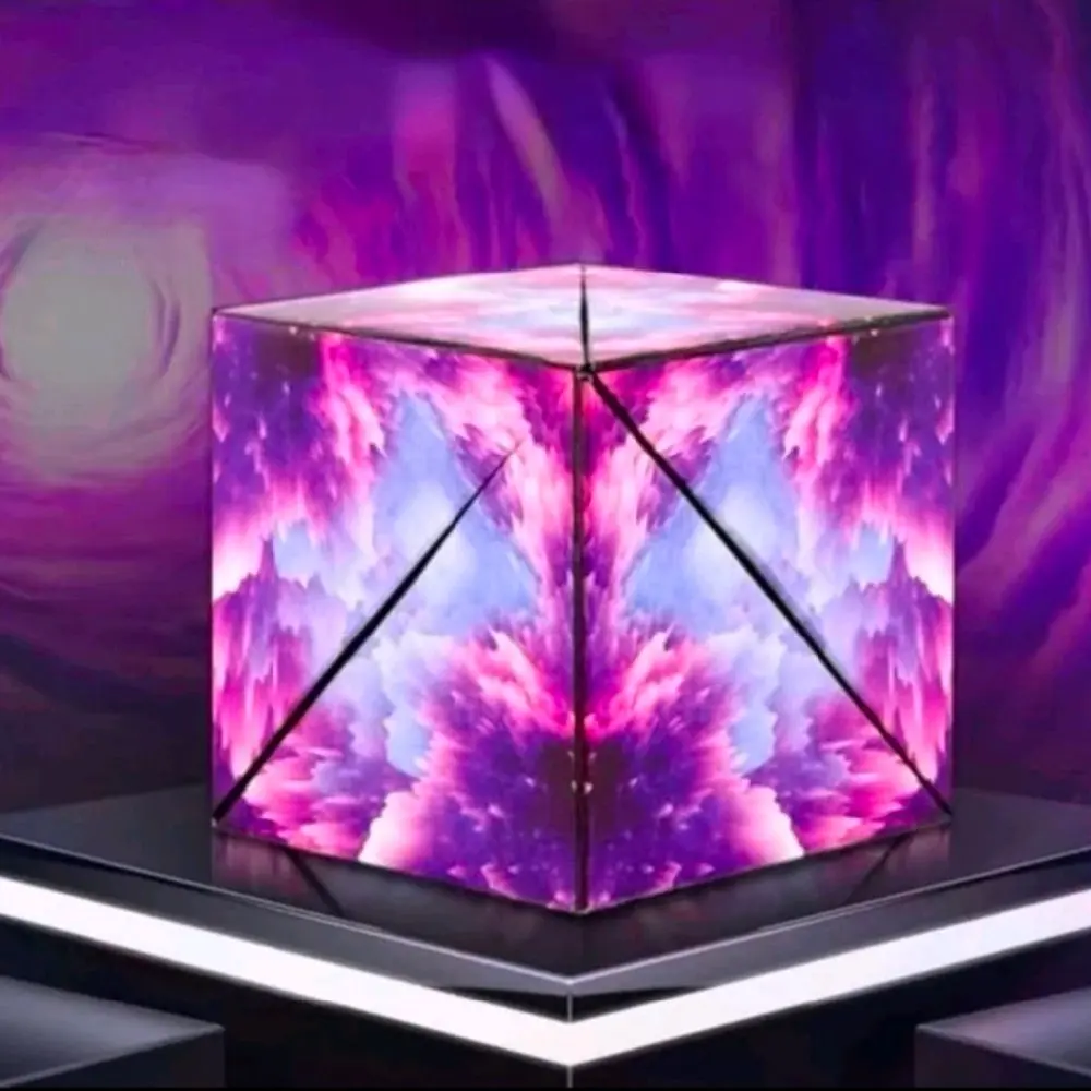 3D Shifting Purple Cube, Unknown Stress Relief Fidget Toy, Classic & Novelty Toy for All Ages, Stress Relief Fidget Toys