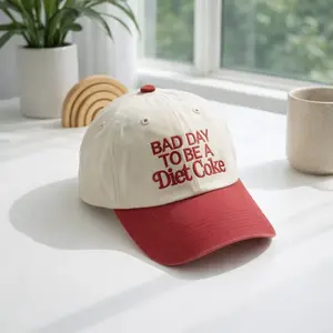 Bad Day To Be A Diet Coke Embroidered Two-Tone Baseball Cap, Funny Embroidered Hat, Funny Gift For Lover