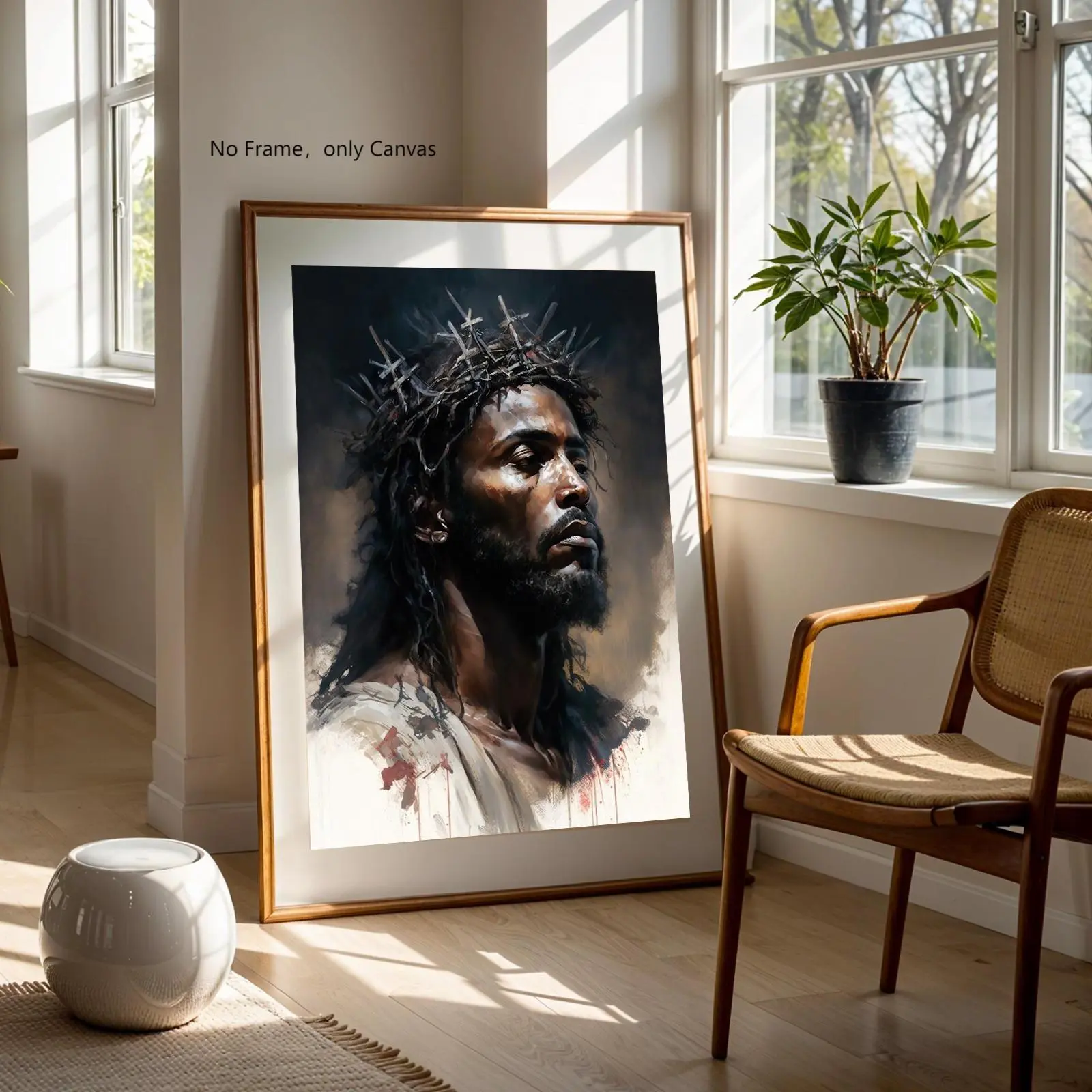 Jesus Pattern Painting Smooth Print Design without Frame, Unframed Art Print, 1 Count Artistic Wall Art, Art Work for Wall Decor, Wall Decor for Home Living Room Bedroom, Ideal Gift for Friends, Poster Decoration
