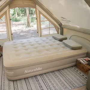 Naturehike Air Bed with Built-in electric Pump & Carry Bag, Double Height – Inflatable Mattress for Home & Camping – Ergonomic Support matress portable FathersDayGift