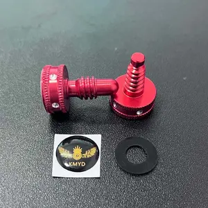 Drilled Kmyd Pool Cue Tail Plug Screws, Cnc Machined Aluminum Alloy, Pool Cue Tip Plugs, Two Styles Available, Fits Most Cues
