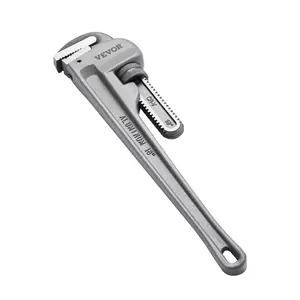 VEVOR Pipe Wrench, 18" Aluminum Straight Pipe Wrench, Adjustable Plumbing Wrench, with High Strength Jaw and Ergonomic Handle, Easy to Carry, Hangable Design, for Water Pipes, Automotive Repairs