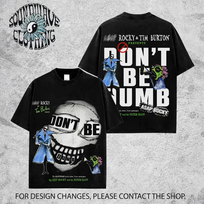 Rocky Don't Be Dumb 2026 Merch #5 - Asap Mob Fans High-quality Cotton T-Shirt, Rakim Mayers Fan Shirt Hip-Hop Shirt, Don't Be Dumb Tour Merch, Gift For Flacko Rap Fan Graphic Tee