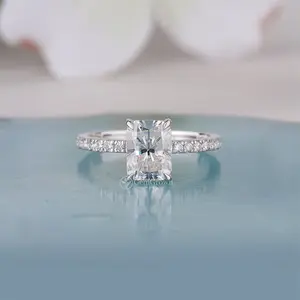 Hidden Halo 2ct Radiant Cut Engagement Ring