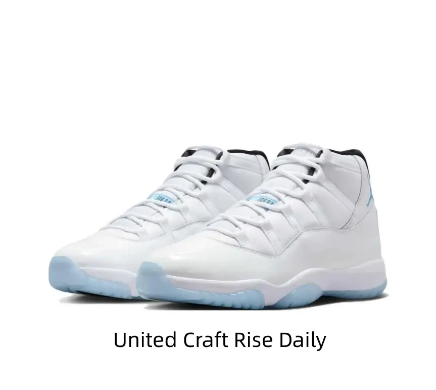 Timeless White Patent High-Top Sneakers with Light Blue Accents for Sporty, Casual and Formal Wear