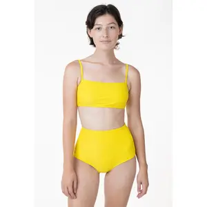 RRS075 - The Ribbed Minimalist Crop Swim Top