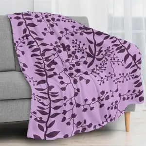 Bella Swan Lavender Freesia Throw Blanket 80x60 inches Cozy Flannel for Christmas Holiday Decorations & Gifts for Family Soft Lightweight Durable Comfort