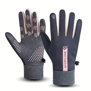 Winter Waterproof & Windproof Touch Screen Gloves, 1 Pair Non-slip Warm Gloves for Cycling, Driving, Skiing, Outdoor Sports Equipment, Snowboarding Gear