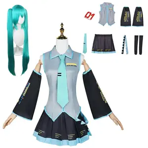 Anime Character Performance Clothes Hatsune Miku MIKU Anime Clothes Cosplay Clothes JK Skirt Same Suit Wig Accessories Halloween