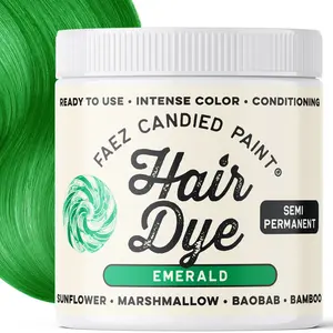 Faez Emerald Semi Permanent Hair Dye 237ml - Paraben Free, Phthalate Free, Conditioning, Cream Formula