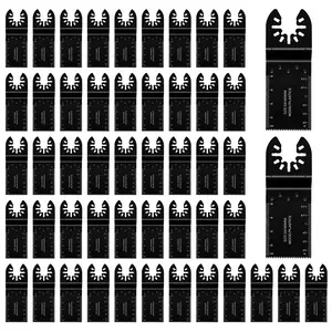 50 PCS Professional Oscillating Saw Blades Set – Universal Quick Release  Blades for Wood Cutting, Compatible with Most Oscillating Tools multitools oscilating