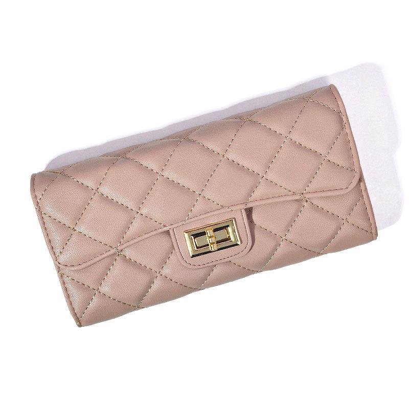 Ello Women's Plaid Long Wallet with Multi-Card Holder Simple Style Expandable Design Secure Zip Closure