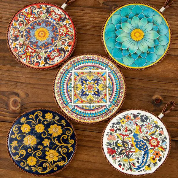 Ceramic hot dish blanket, 7-inch hot pot insulation pad, heat-resistant tableware pad, coaster, kitchen decoration
