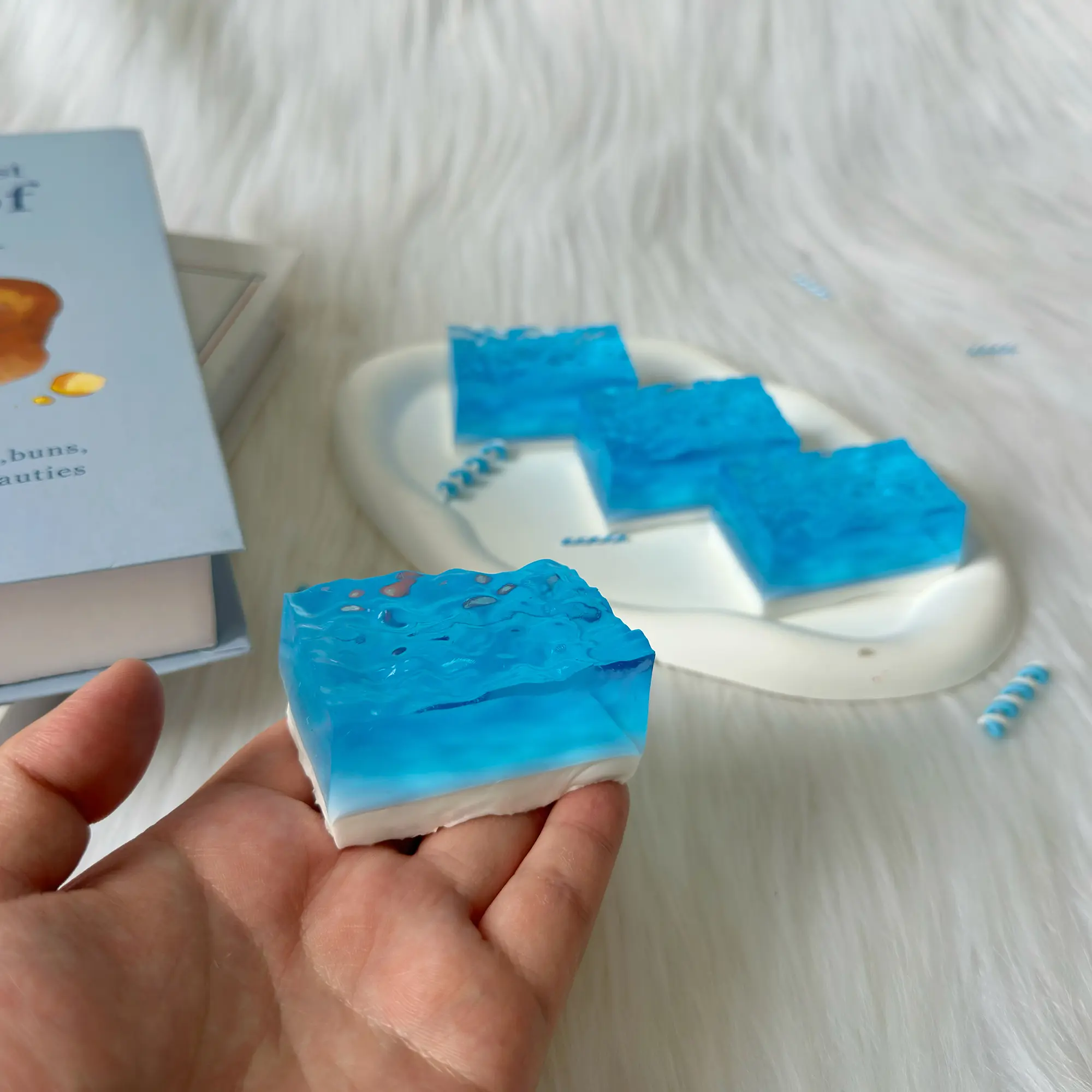 Classic Squish Texture Soft Squishy Taba Squishies Toy, Blue Pool Silicone Fidget Toy for Stress Relief & Fun - 70g Perfect for Party & Christmas Gifts, Squishies Toys