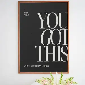 Motivational Canvas Wall Art, Unframed Hanging Decor, Modern Font Design, Texture Background, Perfect Gift Idea, Home Decoration for Living Room, Bedroom, Office