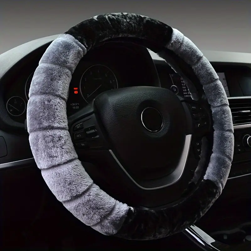 Women's Winter Warm Fluffy Steering Wheel Cover, Lined with Soft Plush for Comfortable Grip - 15inch Cute Heart/Ears Design, Suitable for Cold Weather Driving (Girls and Women) - Fashionable Steering Wheel Protector