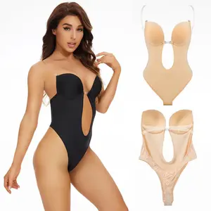 Seamless Full-Body Shapewear with Underwire Bra, Convertible Straps, Push-Up & Backless Design, Tummy Control Bodysuit Elegance Clothes