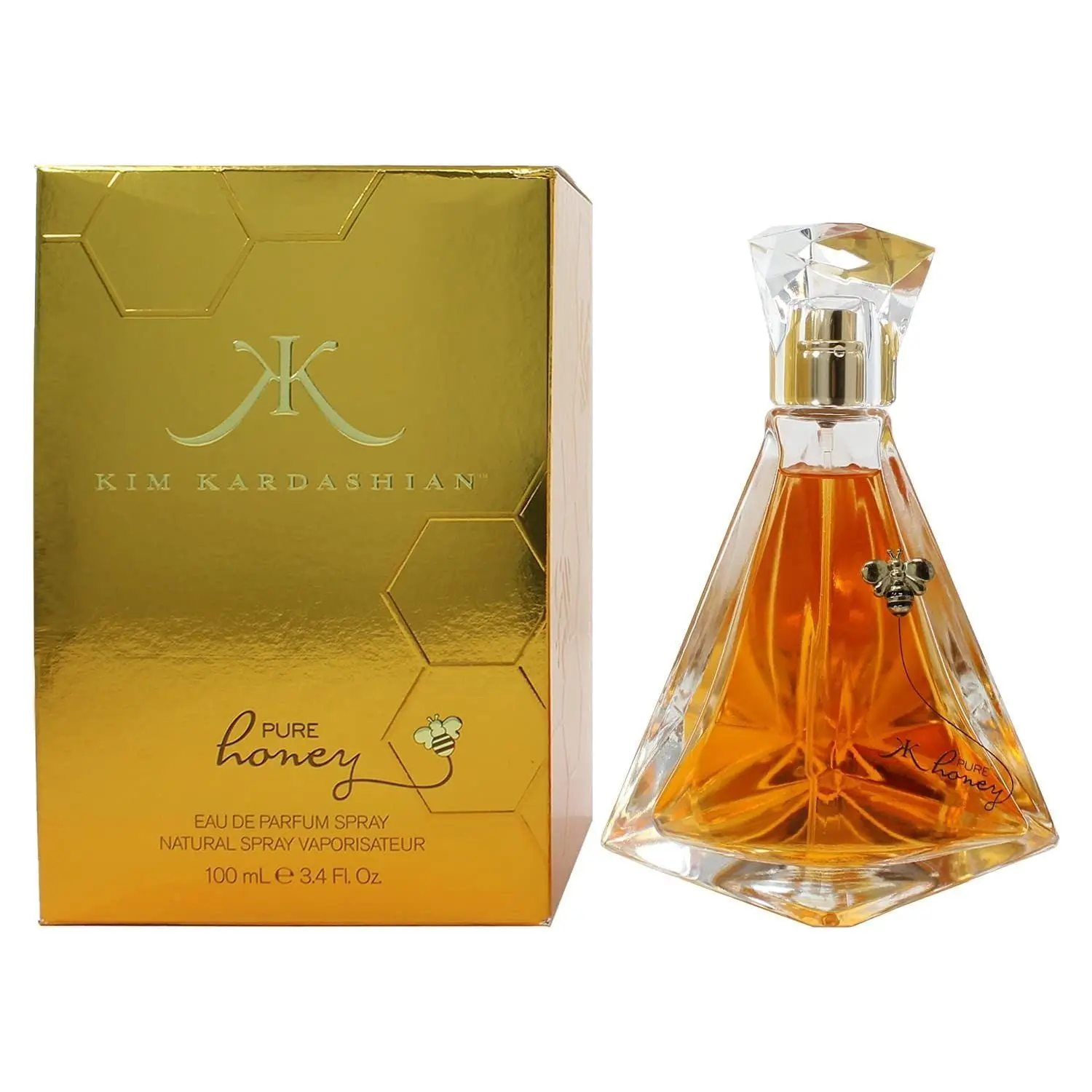 Pure Honey by Kim Kardashian Women's EDP Fragrance, Beauty Products, 3.4 fl oz Bottle Women's Fragrance, Roses & Honey Scent, New in Box