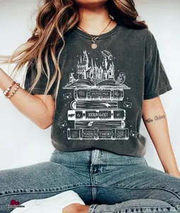 Harry Potter Wizard Castle Book T-Shirt, Universal Studios Shirt, Wizard Shirts, Unisex Cotton T-Shirt, Crew Neck Tee, Trending T-shirt