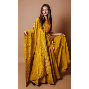 Haldi Yellow Lehenga Choli Set