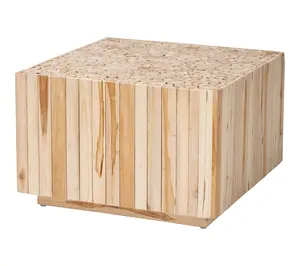 bali & pari Augusta Natural Teak Wood Coffee Table