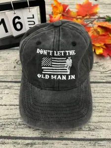 Toby Keith Don't Let The Old Man In Baseball Cap Washed Embroidery Cap FOR MEN FOR WOMEN American Flag Design Trendy Accessory Iconic Song