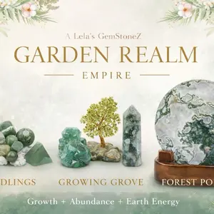 Lela's GemStoneZ Verdant Forest Portal Slice Garden Realm — Statement Tier Large Moss Agate Druzy Slice with Deep Green Inclusions & Natural Druzy Quartz Center for Altar Décor & Meditation Spaces